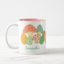 Taza Bicolor Huevos de Pascua y nombre personalizado