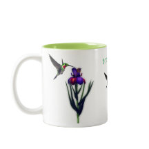 Hummingbird Iris Flower Personalizada