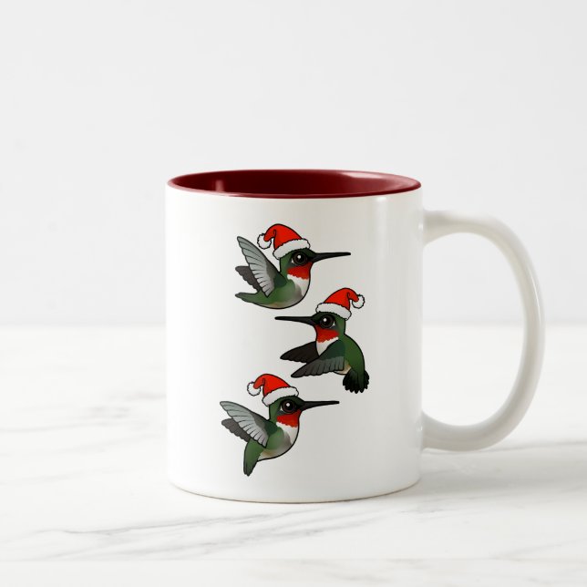 Taza Bicolor Hummingbird navidades con trompeta (Derecha)