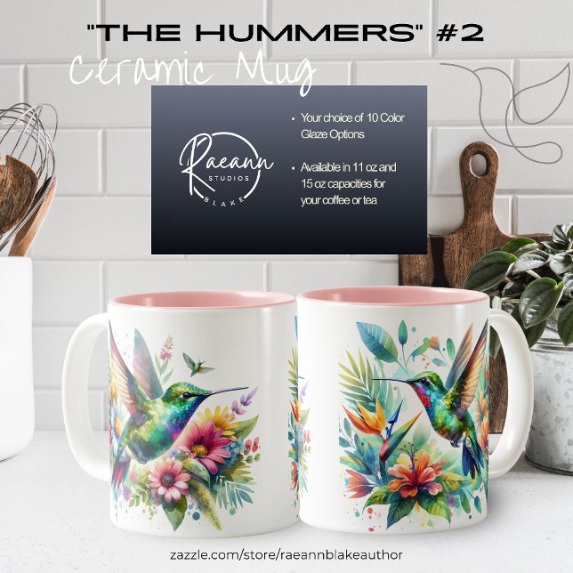Taza Bicolor Hummingbirds Ceramic Mug (Subido por el creador)