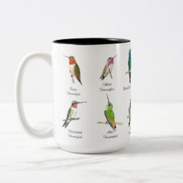 Taza Bicolor Hummingbirds de Estados Unidos: tazón de café de d
