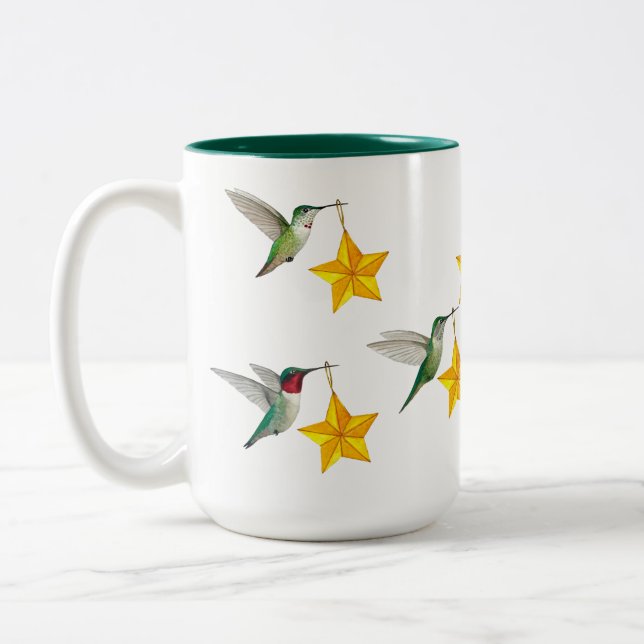 Taza Bicolor Hummingbirds y Stars (Izquierda)