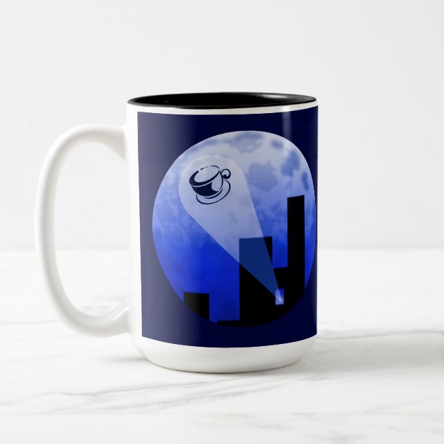 Taza Bicolor Humor de café de entrega rápida (Izquierda)