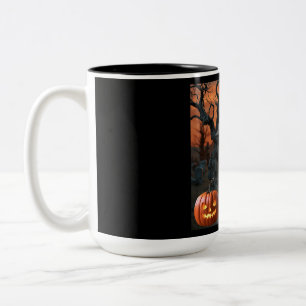 Taza Bicolor Humor de cementerio de Halloween "C. Garret Butts"