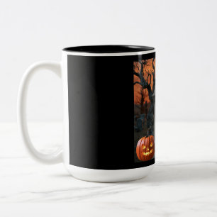 Taza Bicolor Humor de cementerio de Halloween "Dwayne D Tubb" d