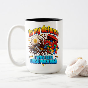 Taza Bicolor Humor de Creador En mi defensa, me dejaron sin sup