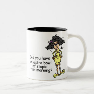 Taza Bicolor Humor de estupidez