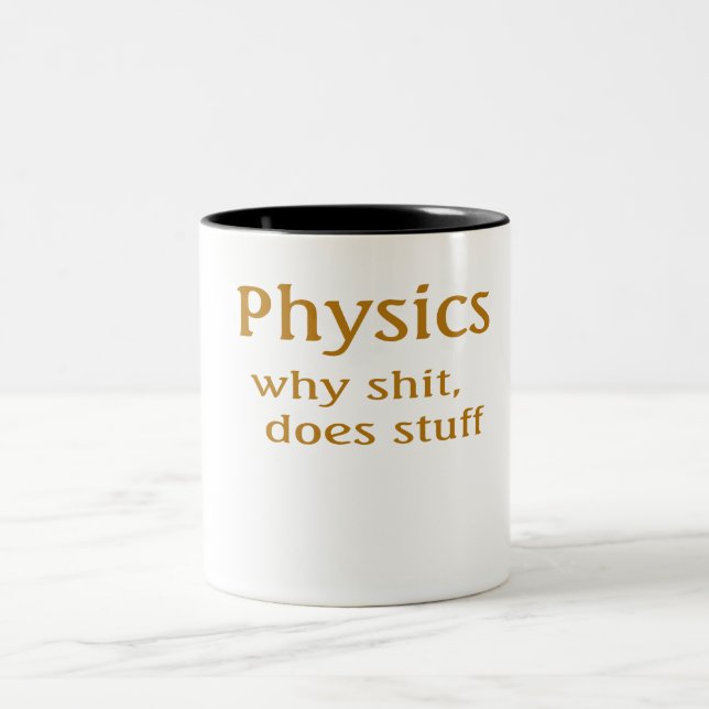 Taza Bicolor humor de física (Centro)