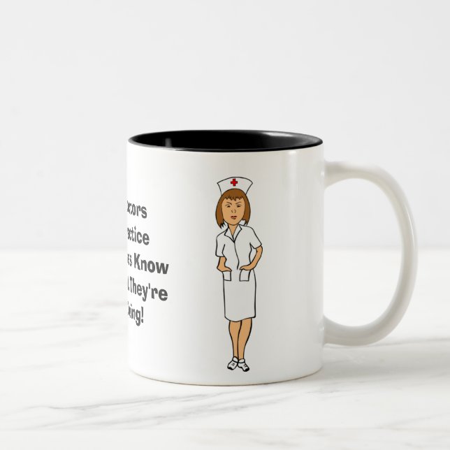 Taza Bicolor Humor de la enfermería (Derecha)