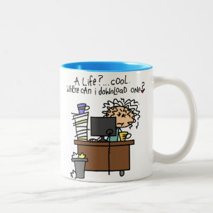 Taza Bicolor Humor de la vida de la transferencia directa