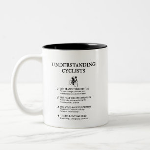 Taza Bicolor Humor de la vida en la carretera para ciclistas