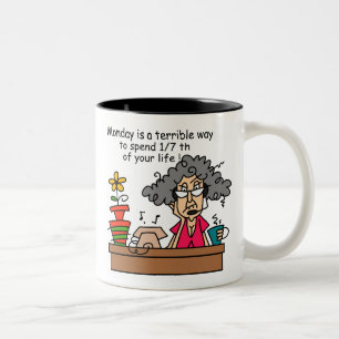 Taza Bicolor Humor de los lunes