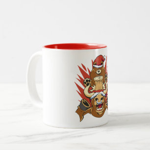 Taza Bicolor Humor de Trading Diario en Mercado Bajista
