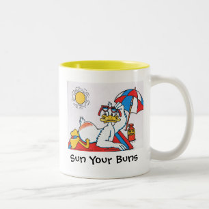 Taza Bicolor Humor de vacaciones de Sun Your Buns