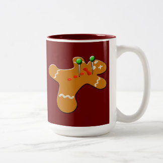 Taza Bicolor Humor del navidad del hombre de pan de jengibre