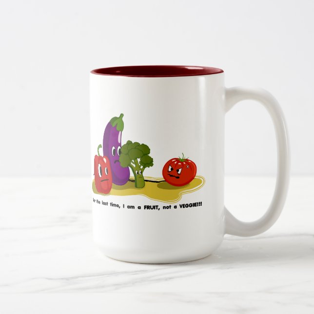 Taza Bicolor Humor del tomate (Derecha)