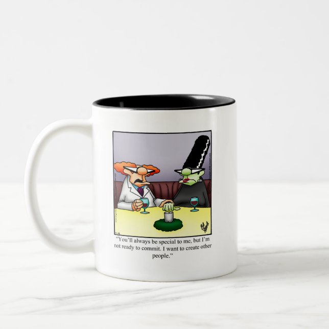 Taza Bicolor Humor divertido de Halloween Mug (Izquierda)