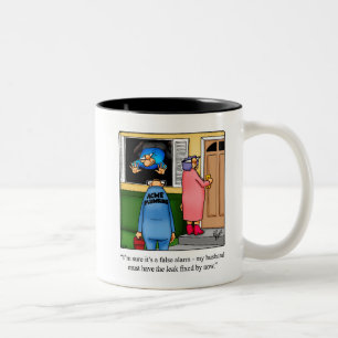 Taza Bicolor Humor divertido de plomero