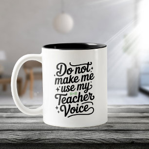Taza Bicolor Humor divertido del profesor en aula Cute Girly
