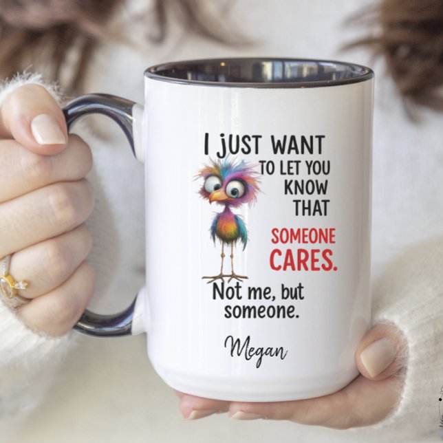 Taza Bicolor Humor extraño sarcástico personalizado (Subido por el creador)
