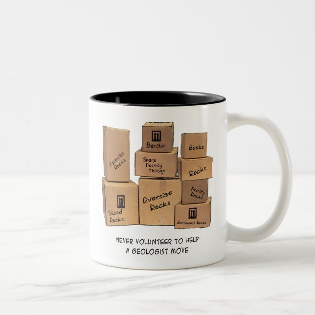 Taza Bicolor Humor móvil del geólogo (Derecha)