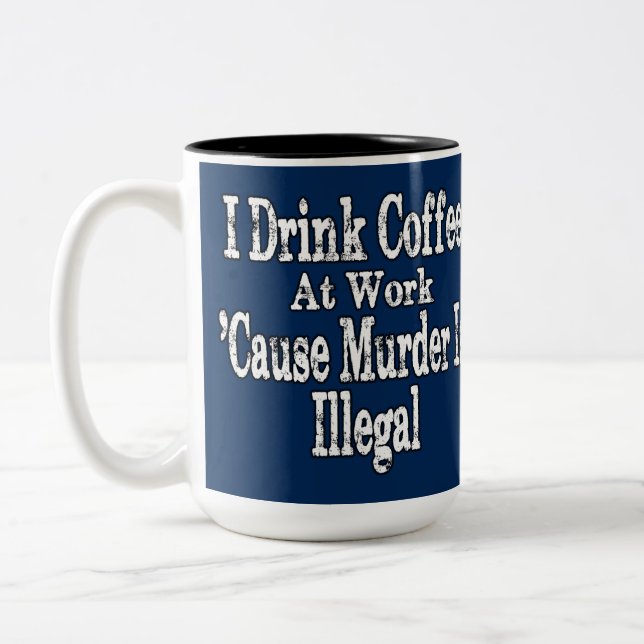 Taza Bicolor Humor para tomar café (Izquierda)
