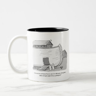 Taza Bicolor Humor Personalizado de Ark Grill de Noah gracioso