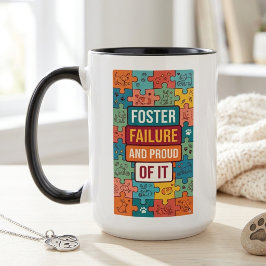 Taza Bicolor Humor Retro del Fracaso en la Adopción Defensor de