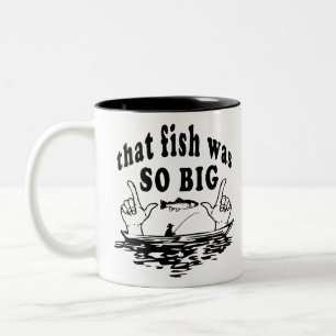 Taza Bicolor Humorista de pesca de peces