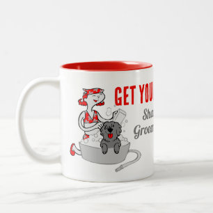 Taza Bicolor Humorístico, hazte crecer en Red Groomer