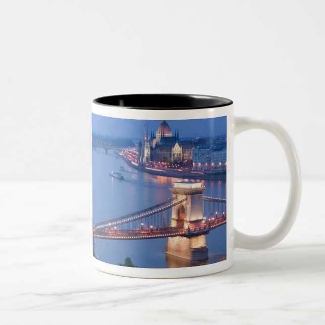 Taza Bicolor HUNGRÍA, Budapest: Puente Szechenyi (cadena), 2 (Derecha)
