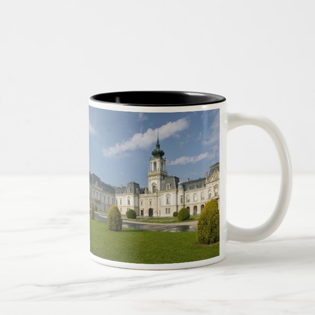 Taza Bicolor HUNGRÍA, región del Lago Balaton, KESZTHELY:2 (Derecha)
