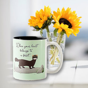 Taza Bicolor ¡Hurón! ¡Regalo adorable para amigo amante de huro