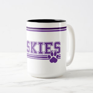 Taza Bicolor Husky Coffee Mug