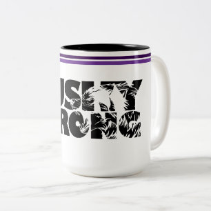 Taza Bicolor Husky Strong Coffee Mug