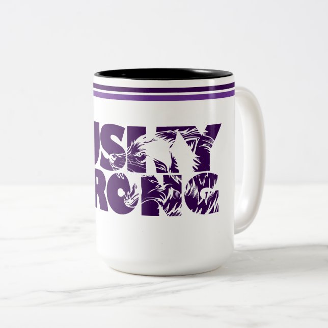 Taza Bicolor Husky Strong Coffee Mug (Anverso derecho)