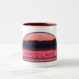 Taza Bicolor Hyco Lake North Carolina Red Sunrise
