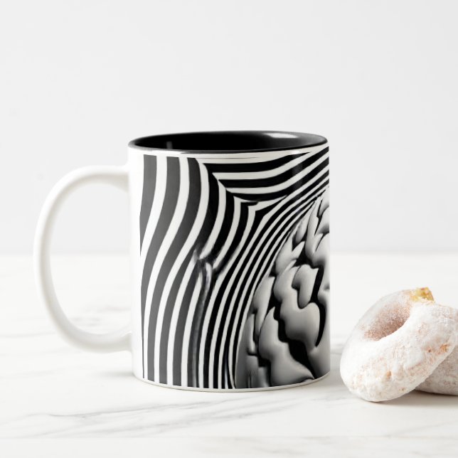 Taza Bicolor Hypnotic Mind Maze (Con donut)