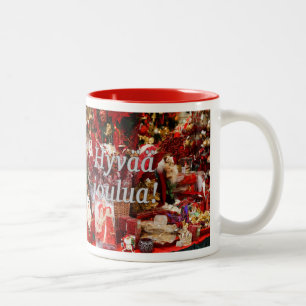 Taza Bicolor ¡Hyvää joulua! Feliz Navidad en finés wf