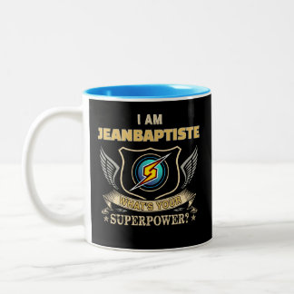 Taza Bicolor I Am JEANBAPTISTE What's Your Superpower