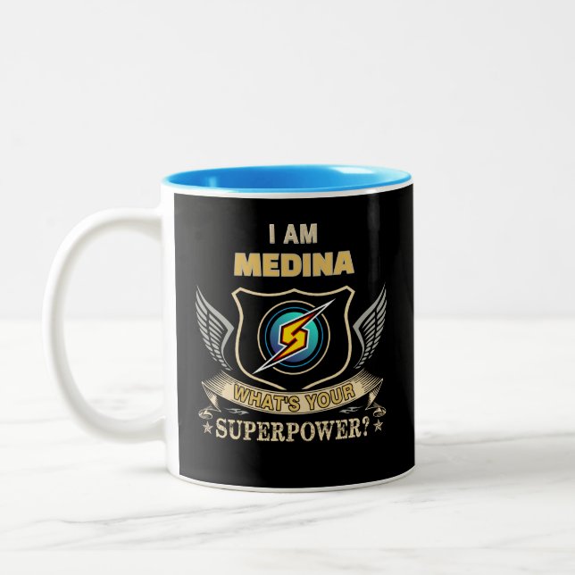 Taza Bicolor I Am MEDINA What's Your Superpower (Izquierda)
