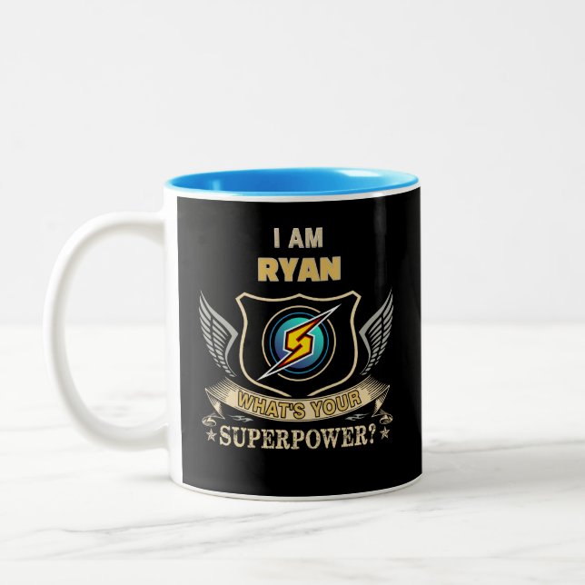 Taza Bicolor I Am RYAN What's Your Superpower (Izquierda)