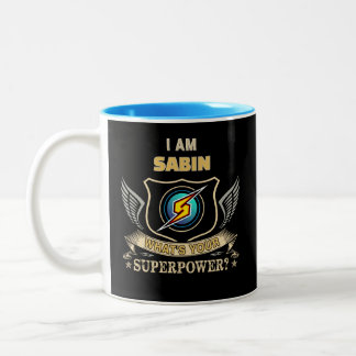 Taza Bicolor I Am SABIN What's Your Superpower
