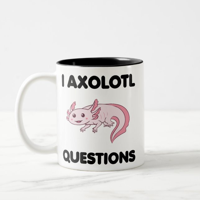 Taza Bicolor I Axolotl Preguntas Mug (Izquierda)