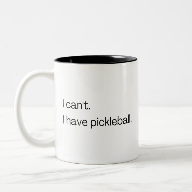 Taza Bicolor I can't I have pickleball (Izquierda)
