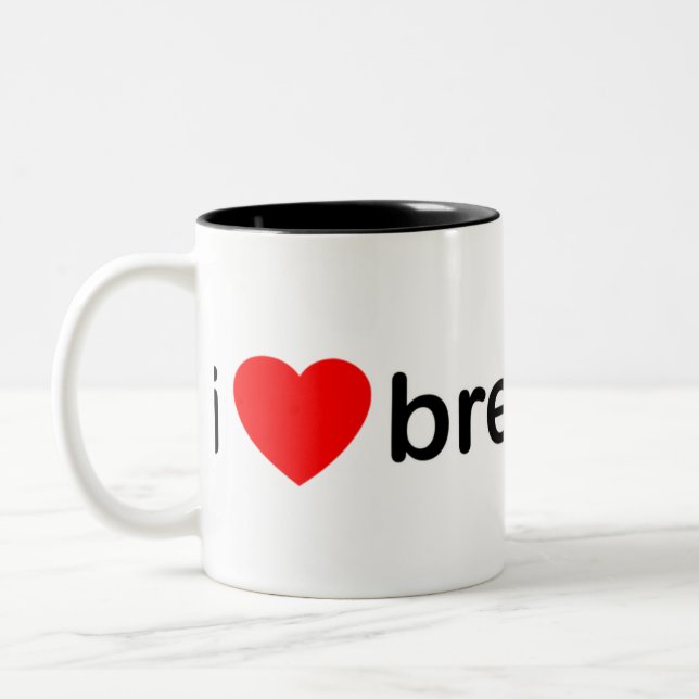 Taza Bicolor I corazón Breakbeat (Izquierda)