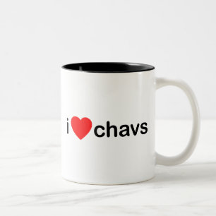Taza Bicolor I corazón Chavs