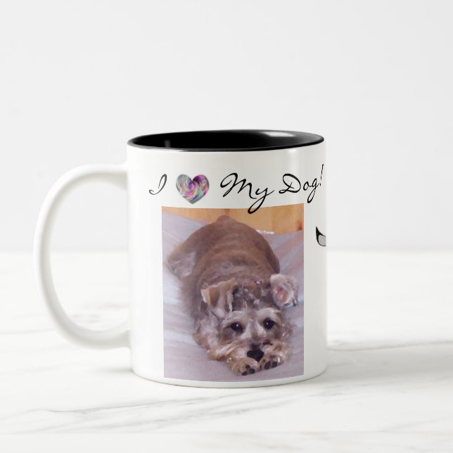 Taza Bicolor ¡I corazón mi perro! (Izquierda)