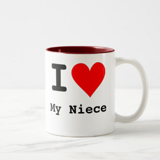 Taza Bicolor I corazón mi sobrina