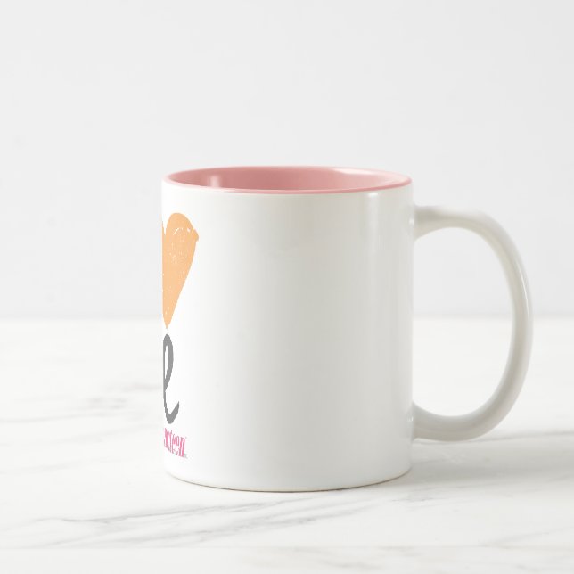 Taza Bicolor I corazón yo anaranjado (Derecha)